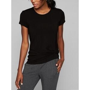 Athleta Black Ultimate Side Knot Tee Size Large